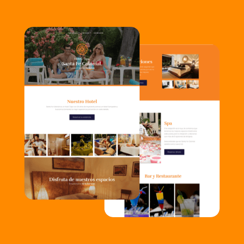Diseño de paginas web para Hotel Spa Santa fe Colonial